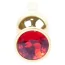Анальная пробка с красным кристаллом Boss Series Exclusivity Jewellery Gold Plug, золотая - Фото №5