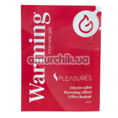 Лубрикант с согревающим эффектом S Pleasures Warming Intimate Gel, 4 мл - Фото №1