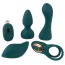 Набір секс-іграшок Couples Choice RC Mini Vibrator With 4 Attachments, зелений - Фото №2