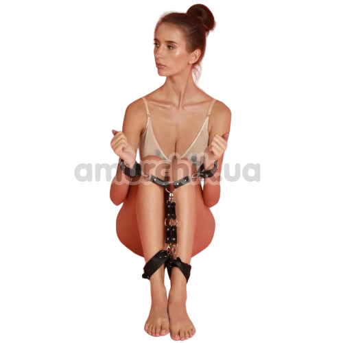 Фиксаторы для рук и ног Candy Hero Fet 10.1 Leather, черные - Фото №1
