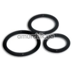 Набор эрекционных колец Sexy Circles Cockring-Set, 3 шт черный - Фото №1