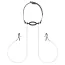 Зажимы для сосков с кляпом Bedroom Fantasies Nipple Clamps & Gag Ring Adjustable, серебряные - Фото №1