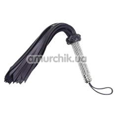 Флоггер DS Fetish Rhinestone Pen Flogger 46, черный - Фото №1