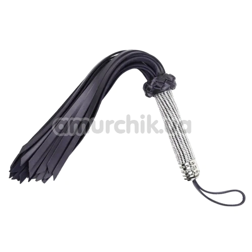 Флоггер DS Fetish Rhinestone Pen Flogger 46, черный - Фото №1