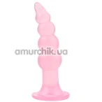 Анальна пробка Hi-Rubber Bumpy Butt Plug, рожева - Фото №1