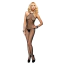 Комбинезон Leg Avenue Seamless Fishnet Halter Bodystocking, черный - Фото №5