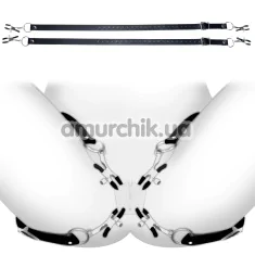 Зажимы для половых губ Master Series Spread Labia Spreader Straps, черные - Фото №1