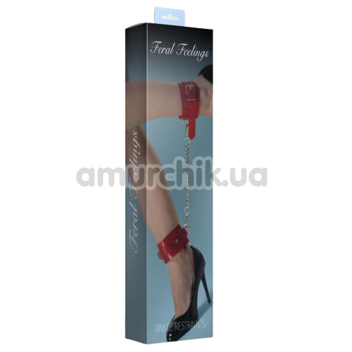 Фиксаторы для ног Feral Feelings Ankle Restraints Laquer, прозрачно-красные