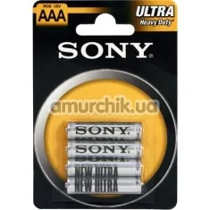 Батарейки Sony Ultra Heavy Duty AAA, 4 шт - Фото №1