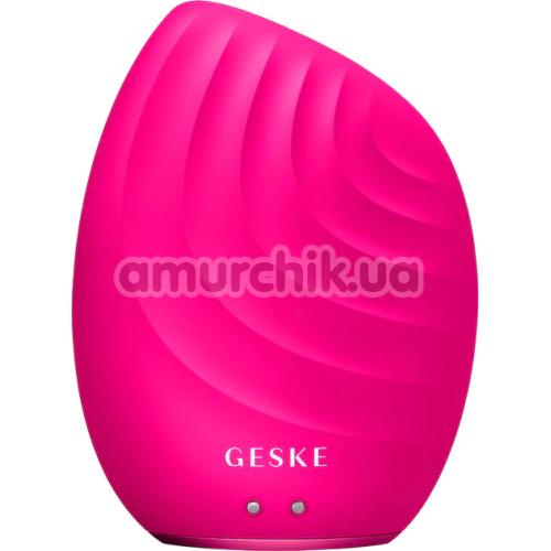 Ультразвуковая щетка для лица Geske Sonic Facial Brush 5 in 1, ярко-розовая
