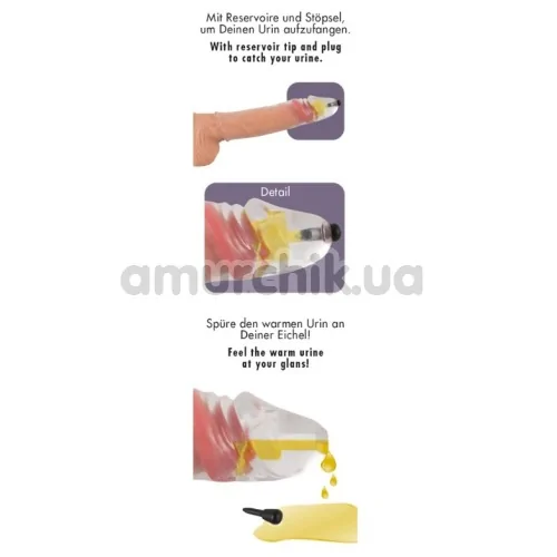 Насадка на пеніс Piss Play Sleeve, прозора