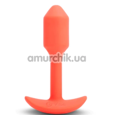 Анальна пробка з вібрацією B-Vibe Vibrating Snug Plug 1, помаранчева - Фото №1