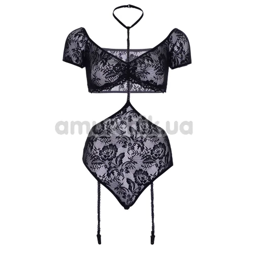 Комплект Leg Avenue Turn Me On Teddy & Bra Set, черный: топ + боди