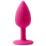 Анальна пробка Alume Silicone Ribbed Classic Anal Plug S, рожева - Фото №1