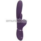 Вібратор з поштовхами, пульсацією і рухомою платформою Vive Kura, фіолетовий - Фото №1