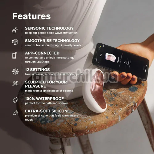 Звуковий симулятор орального сексу для жінок Lelo Sona 3 Cream (Лело Сона 3), білий