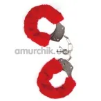 Наручники MAI No.38 Metal Furry HandCuffs, червоні - Фото №1