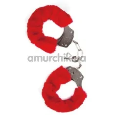 Наручники MAI No.38 Metal Furry HandCuffs, червоні - Фото №1
