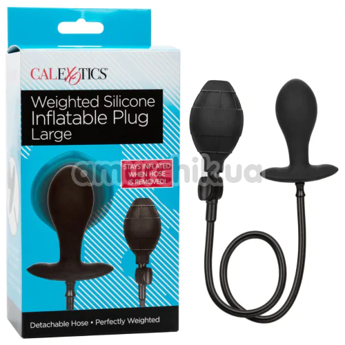 Анальный расширитель Weighted Silicone Inflatable Plug Large, черный