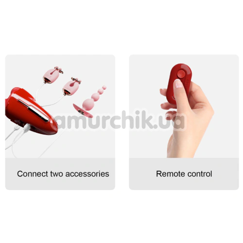 Секс-машина з підігрівом Qingnan No.9 Handheld Vibrating And Rotating Thruster, червона