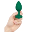 Анальная пробка с вибрацией B-Vibe Vibrating Jewel Plug M/L, зеленая - Фото №5