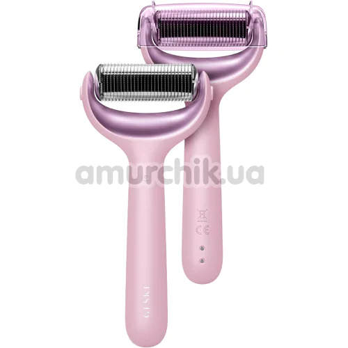 Масажер-ролер для обличчя та тіла з мікроголками Geske MicroNeedle Face & Body Roller 8 in 1, світло-рожевий
