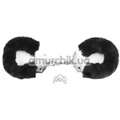 Наручники Fetish Pleasure Fluffy Handcuffs, чорні - Фото №1