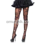 Колготки Leg Avenue Sugar Skull Net Tights, черные - Фото №1