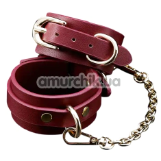 Фиксаторы для рук Roomfun Leather Handcuffs, бордовые - Фото №1