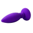 Анальная пробка с фиолетовым кристаллом Alume Silicone Textured Teardrop Anal Plug XS, фиолетовая - Фото №4
