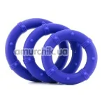 Набір ерекційних кілець Posh Silicone Love Rings, 3 шт., фіолетовий - Фото №1