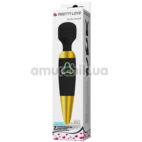 Універсальний масажер Pretty Love Body Wand, чорно-золотий