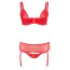 Комплект Cottelli Lingerie Set 221263334, красный: бюстгальтер + трусики с подвязками для чулок - Фото №8