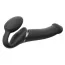 Безременевий страпон із вібрацією Strap-On-Me Vibrating Bendable Strap-On L, чорний - Фото №2