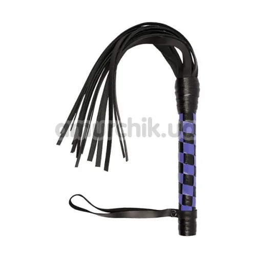 Плеть VIP Leather Flogger, черно-фиолетовая
