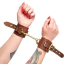 Фіксатори для рук DS Fetish Wrist Restraints Cuffs, коричневі - Фото №4