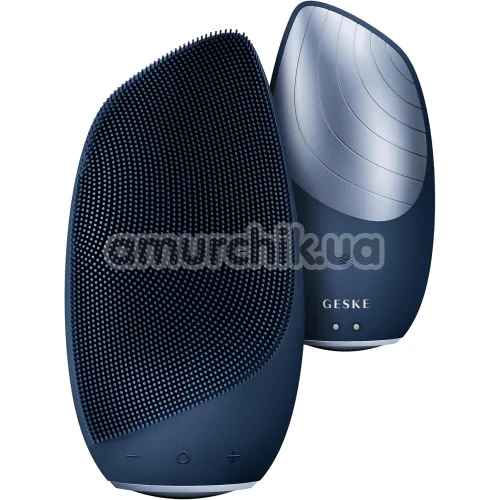 Ультразвукова щітка для обличчя Geske Sonic Thermo Facial Brush 6 in 1, синя