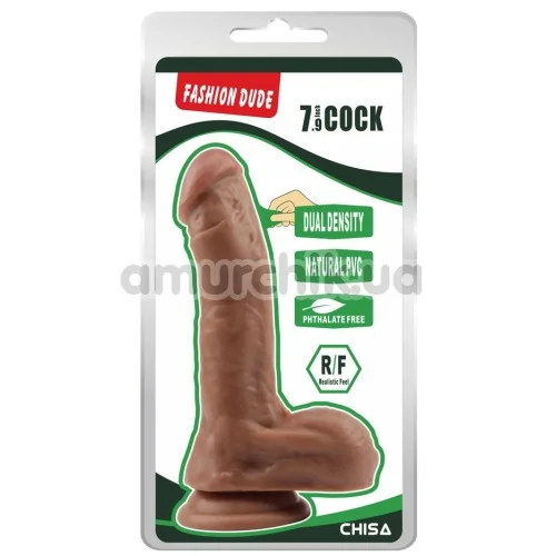 Фаллоимитатор Fashion Dude 7.9 Inch Cock, коричневый