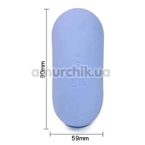 Симулятор орального секса для женщин с вибрацией Sweet Em Velvet Lure Bean, голубой