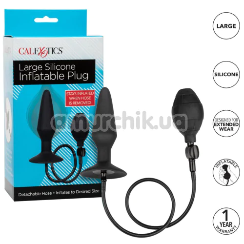 Анальний розширювач Silicone Inflatable Plug L, чорний