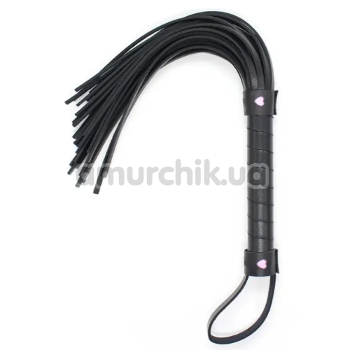 Флоггер DS Fetish Flogger Heart, черный - Фото №1
