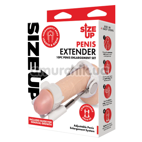 Екстендер для члена Size Up Penis Extender, білий