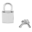 Набор из 2 замков с ключами Liebe Seele Classic Lock, серебряный - Фото №1