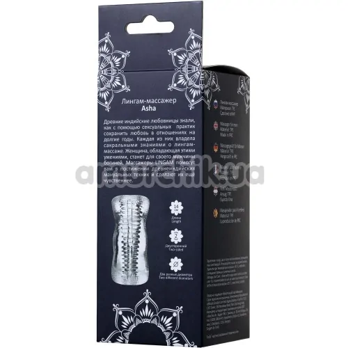 Мастурбатор Lingam Asha, прозорий