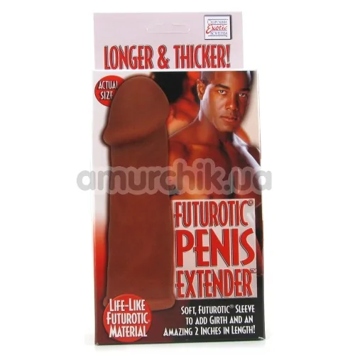 Насадка-удлинитель члена Futurotic Penis Extender, коричневая