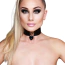 Нашийник зі срібним замочком Kinky Diva Collar Me! Heart-Lock-Key Collar, чорний - Фото №3