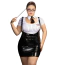 Костюм учительки JSY Sexy Lingerie P61125, чорно-білий: топ + спідниця + краватка + трусики-стрінги + окуляри + указка - Фото №3