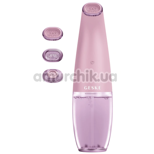 Устройство для очищения кожи лица Geske Aqua-Stream Face Cleanser 8 in 1, розовое