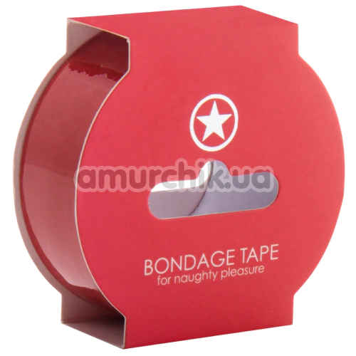 Бондажная лента Ouch! Bondage Tape 17.5 м, красная