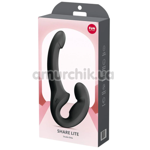 Безремневой страпон Fun Factory Share Lite, черный